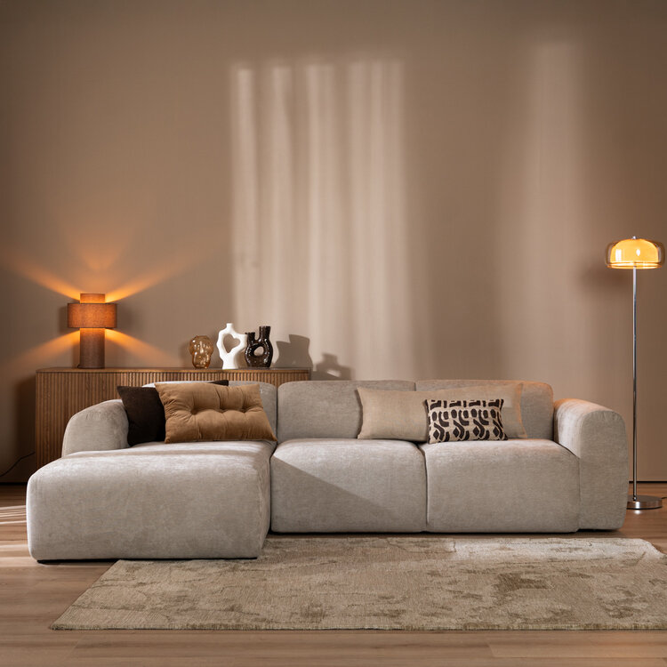 Ecksofa Maine Stoff taupe links