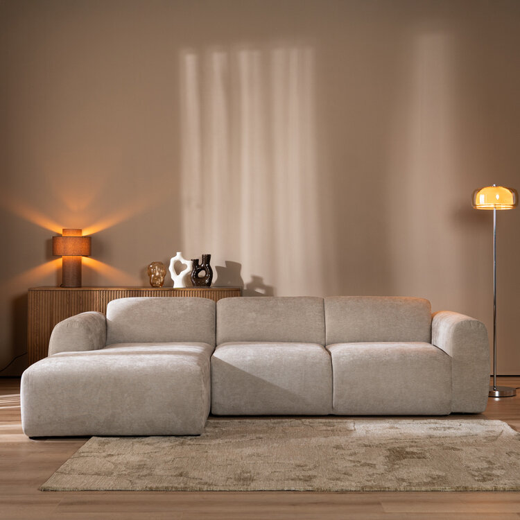 Ecksofa Maine Stoff taupe links
