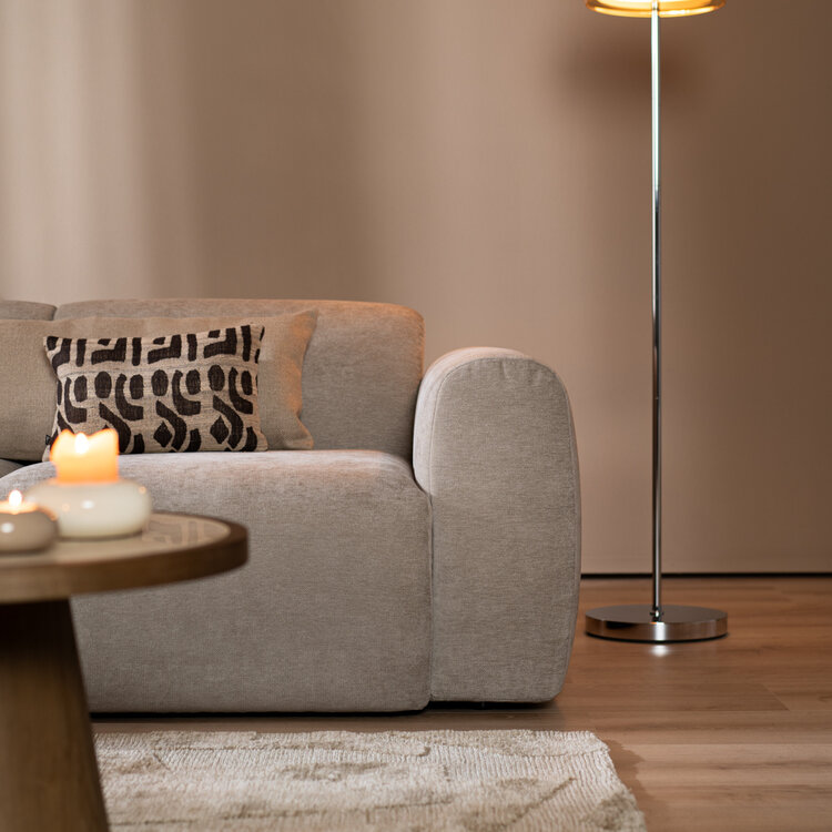 Ecksofa Maine Stoff taupe links