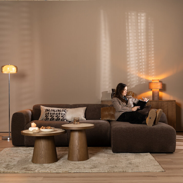 Ecksofa Maine Chenille braun rechts