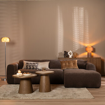 Ecksofa Maine Chenille braun rechts