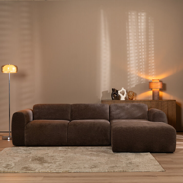 Ecksofa Maine Chenille braun rechts