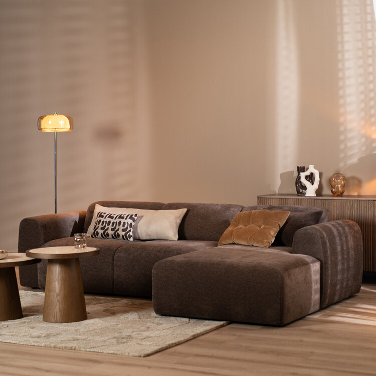 Ecksofa Maine Chenille braun rechts