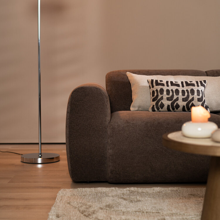 Ecksofa Maine Chenille braun rechts