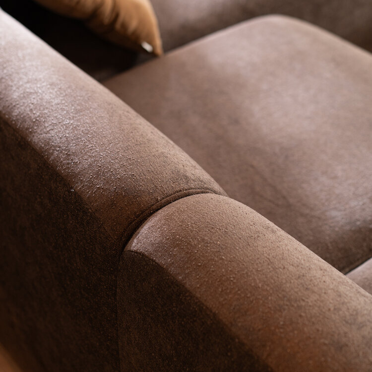 Ecksofa Maine Chenille braun rechts