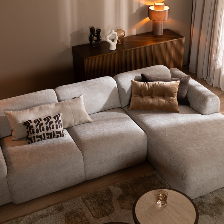 Ecksofa Maine Stoff taupe rechts