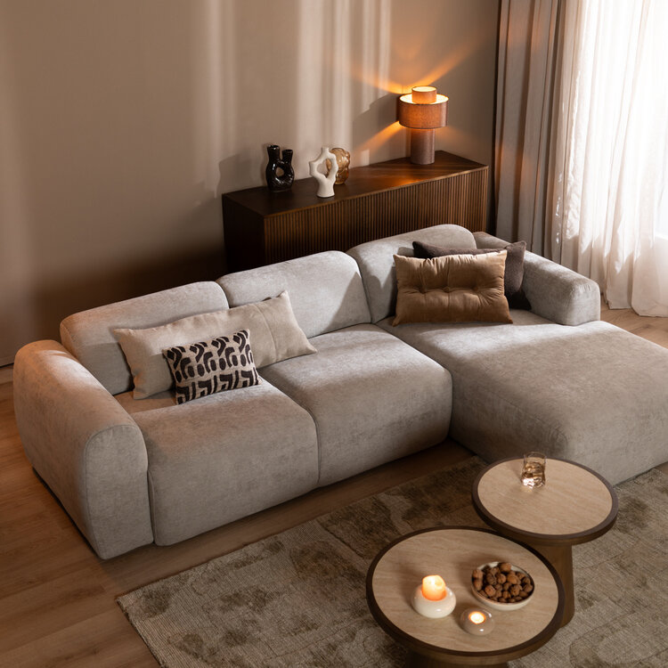 Ecksofa Maine Stoff taupe rechts