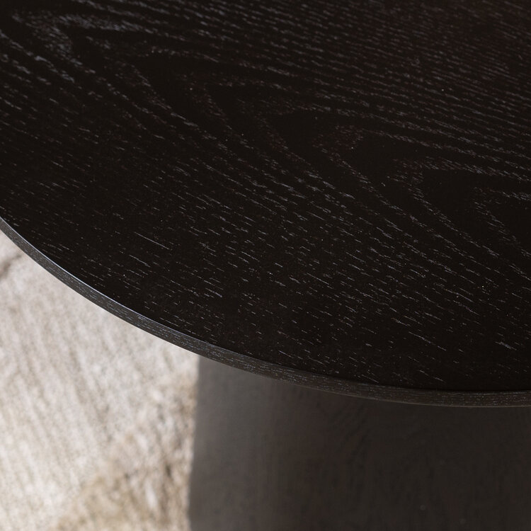 Couchtisch Set Ash rund Ø50 / 62 cm Eiche schwarz