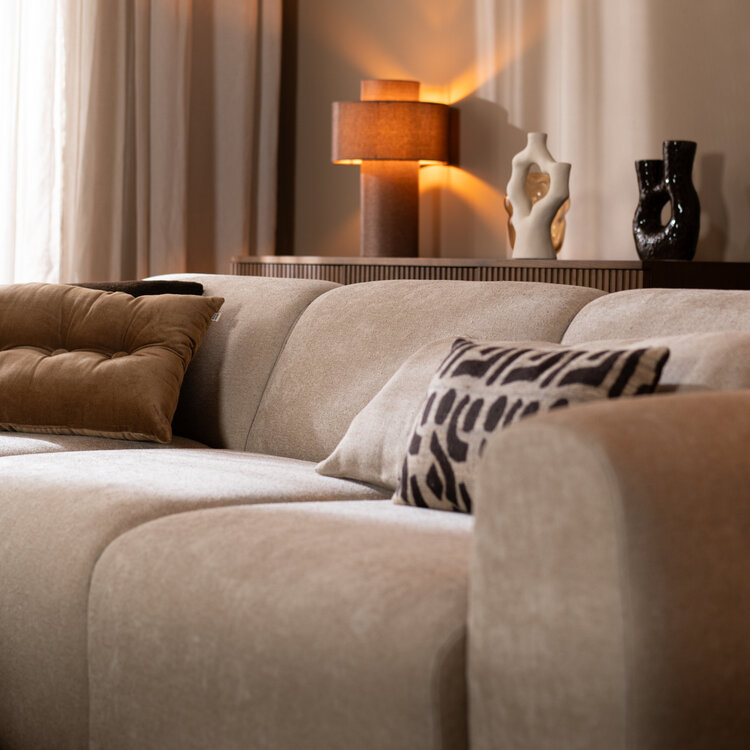 Ecksofa Maine Chenille beige links