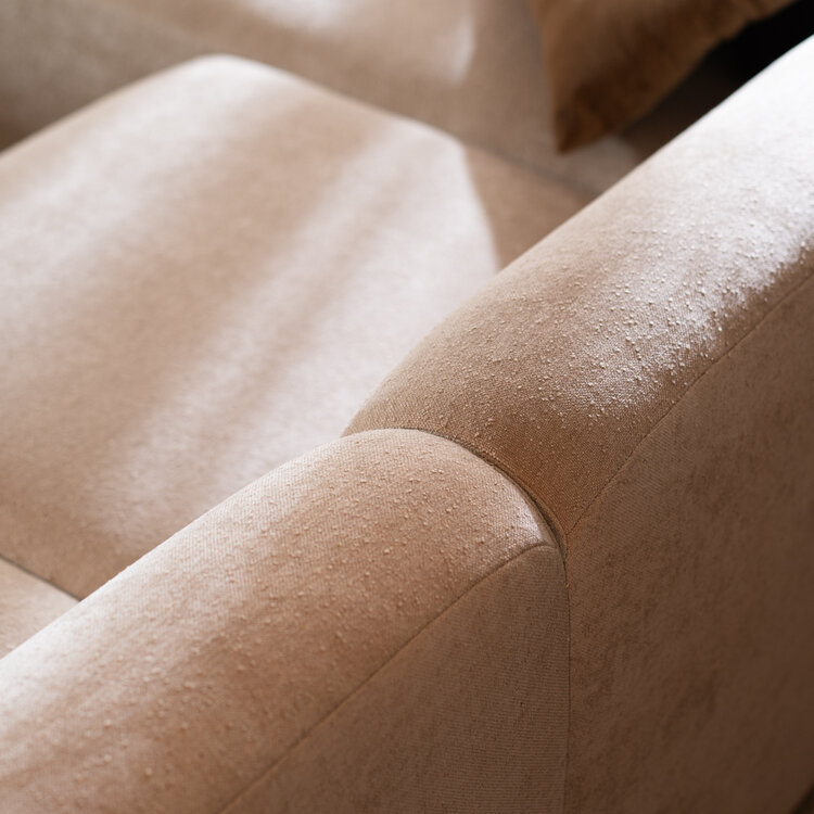 Ecksofa Maine Chenille beige links