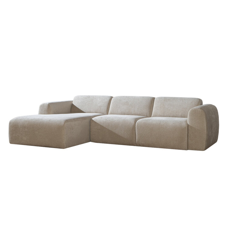 Ecksofa Maine Chenille beige links