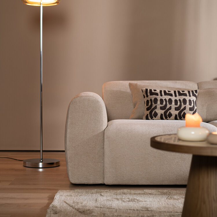 Ecksofa Maine Chenille beige rechts