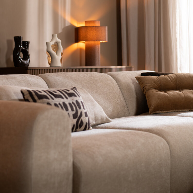 Ecksofa Maine Chenille beige rechts