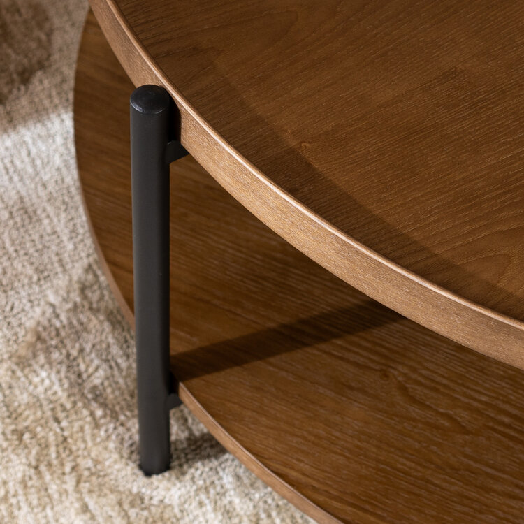 Couchtisch Rio rund Ø 90 cm Eiche dunkel