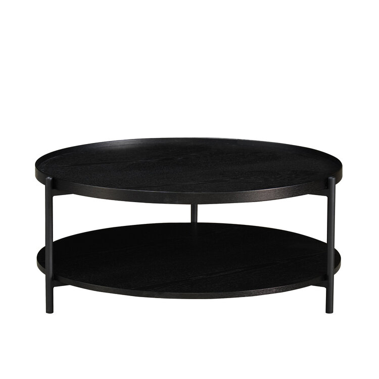 Couchtisch Rio rund Ø 90 cm Eiche schwarz