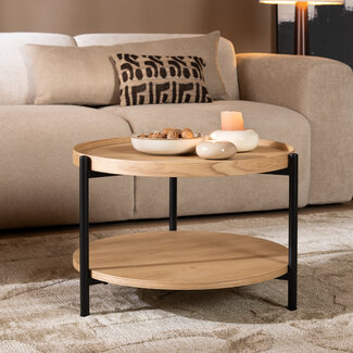 Couchtisch Rio rund Ø 58 cm Eiche hell