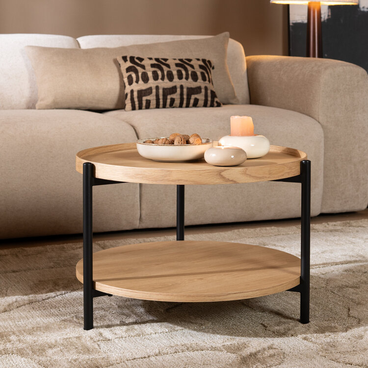 Couchtisch Rio rund Ø 58 cm Eiche hell