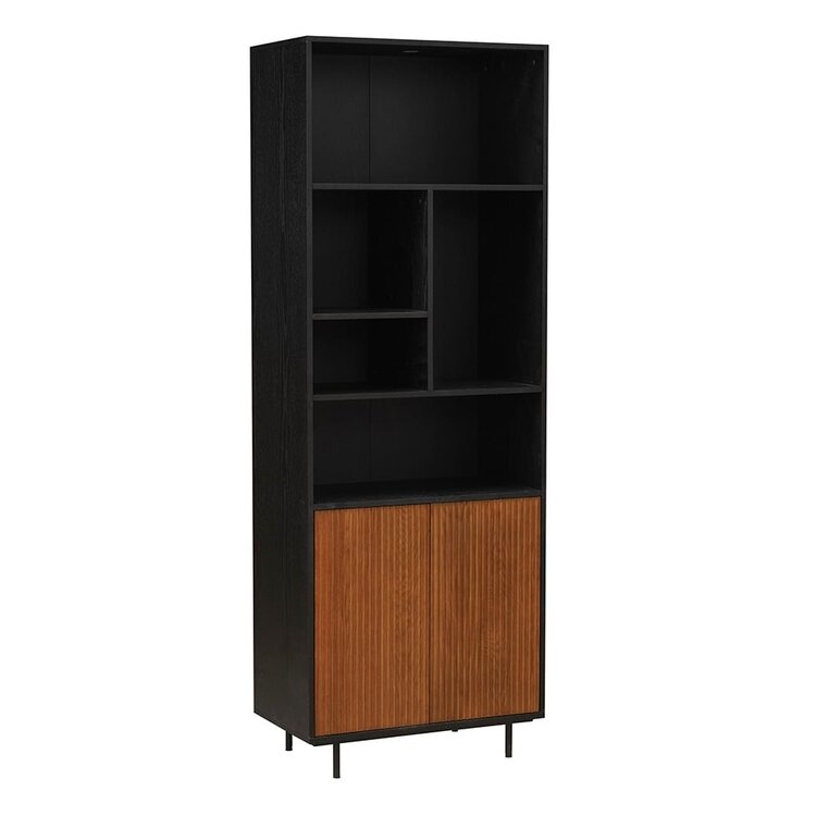 Schrank Bradley schwarz / Eiche dunkel 220 cm