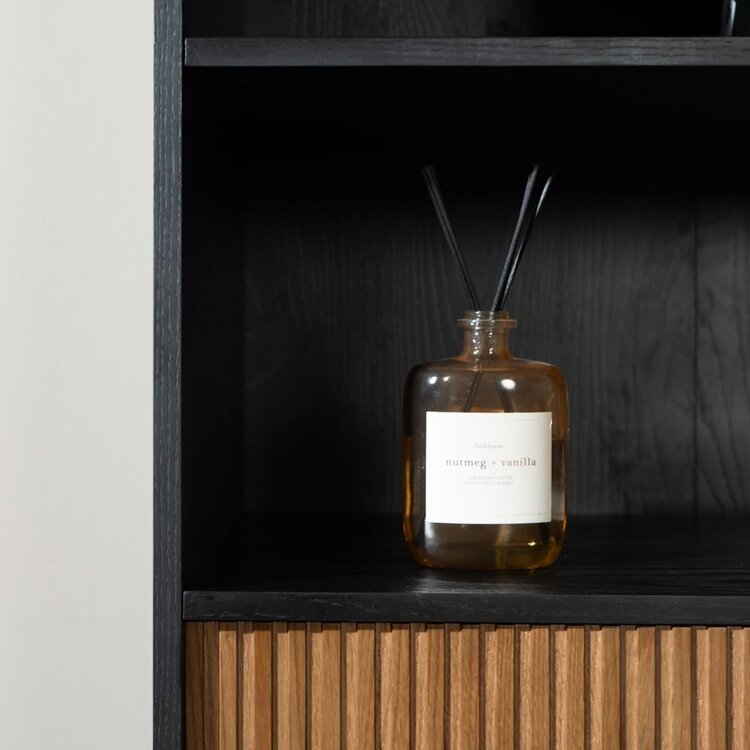 Schrank Bradley schwarz / Eiche dunkel 220 cm