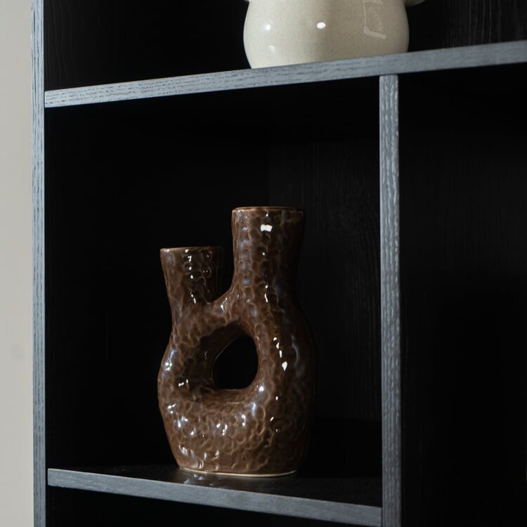 Schrank Bradley schwarz / Eiche dunkel 220 cm