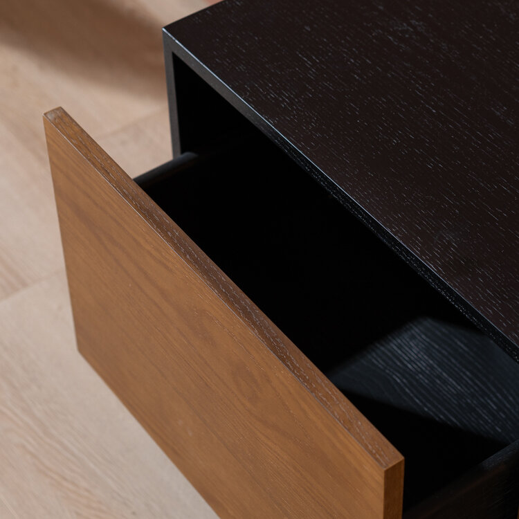 TV-Schrank Thomas schwarz / Eiche dunkel 150 cm