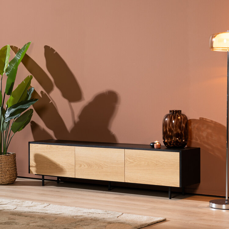 TV-Schrank Thomas schwarz weiß 180 cm