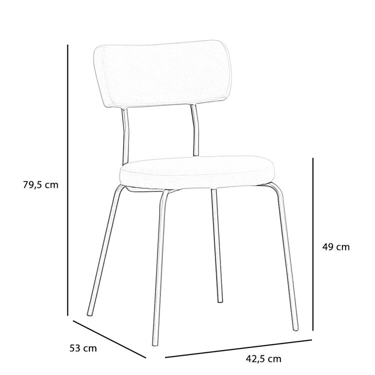 Esszimmerstuhl Lyon Eco-Leder anthrazit
