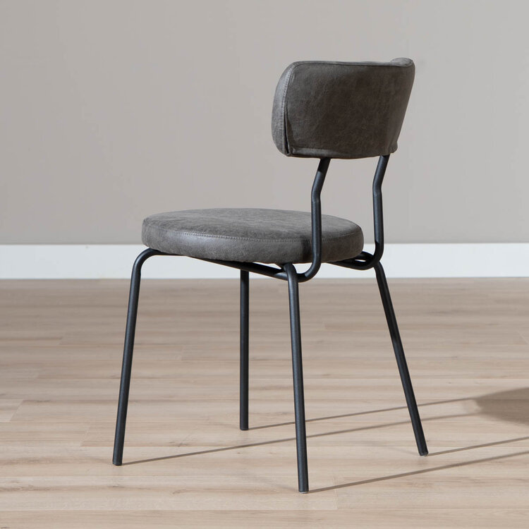 Esszimmerstuhl Lyon Eco-Leder anthrazit