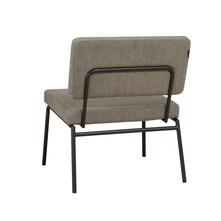 Sessel Espen mit Hocker recycelter Stoff grün