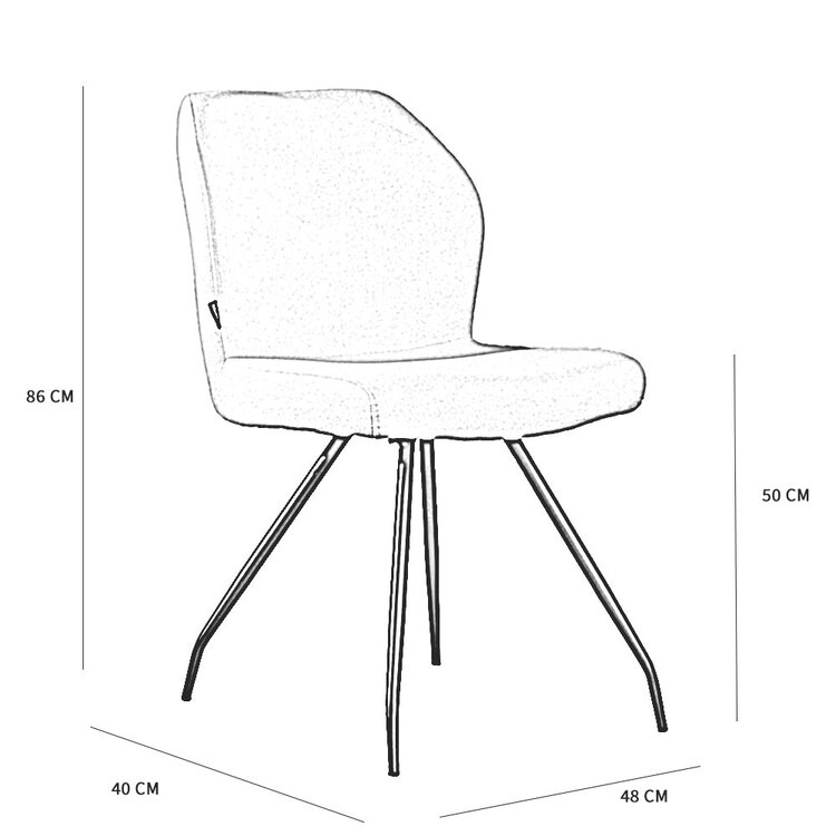 Esszimmerstuhl Fenris recycelter Stoff off white