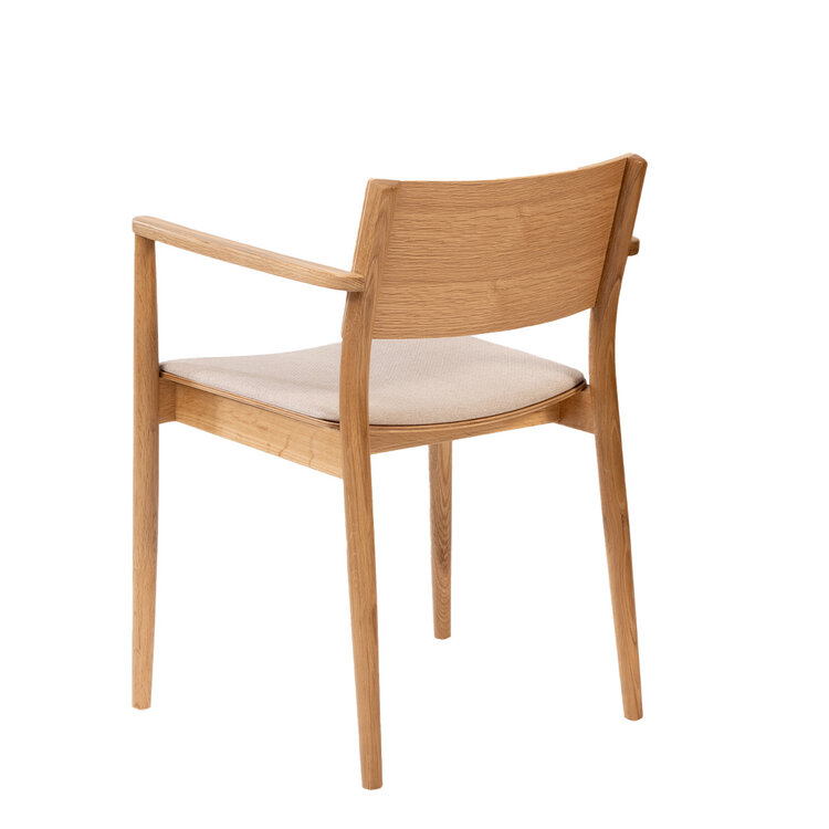 Esszimmerstuhl Juan Eiche Natur / off white