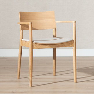 Esszimmerstuhl Juan Eiche Natur / off white