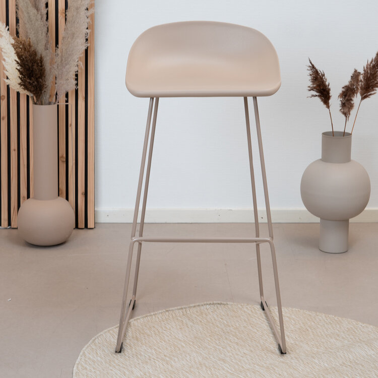 Barhocker Ellen skandinavisches Design taupe 76 cm