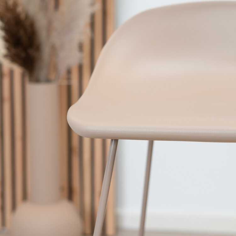 Barhocker Ellen skandinavisches Design taupe 76 cm
