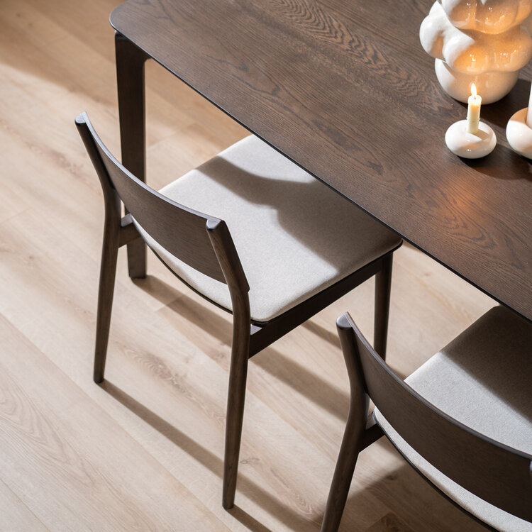 Esszimmerstuhl Elio Eiche dunkel / off white