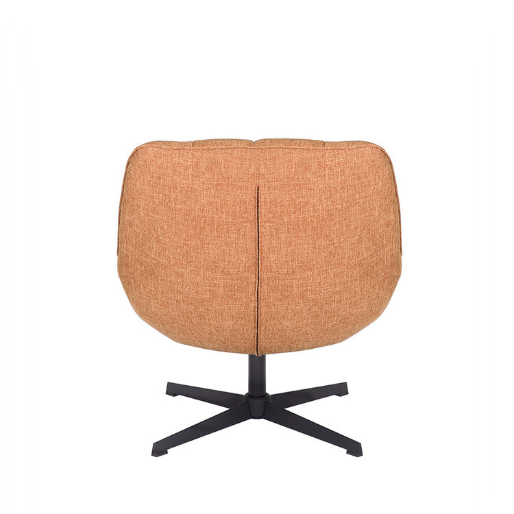 Sessel mit Hocker Santa Leinen drehbar kupfer