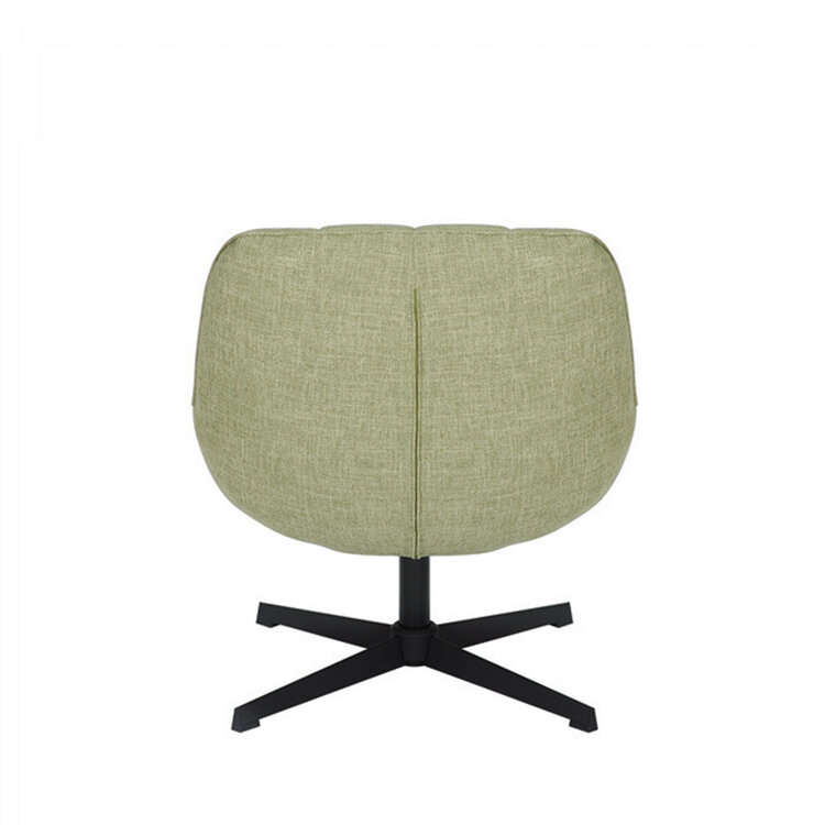 Sessel mit Hocker Santa Leinen drehbar olivgrün