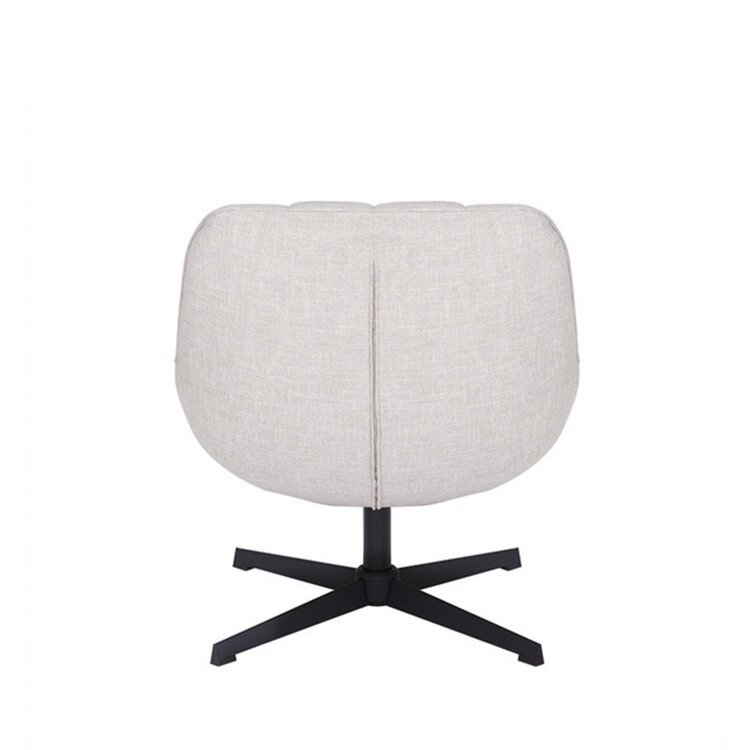 Sessel mit Hocker Santa Leinen drehbar taupe