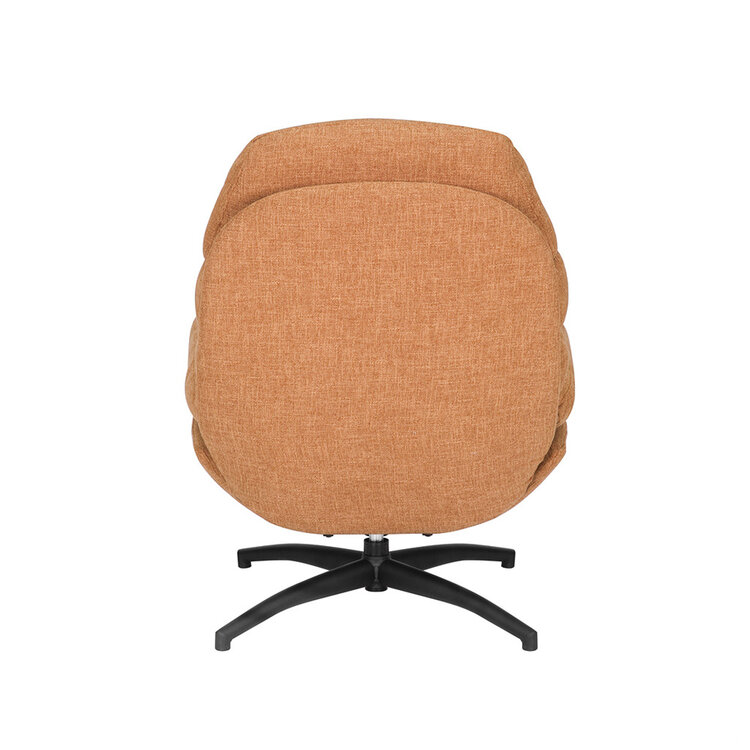 Sessel mit Hocker Palma Leinen drehbar kupfer