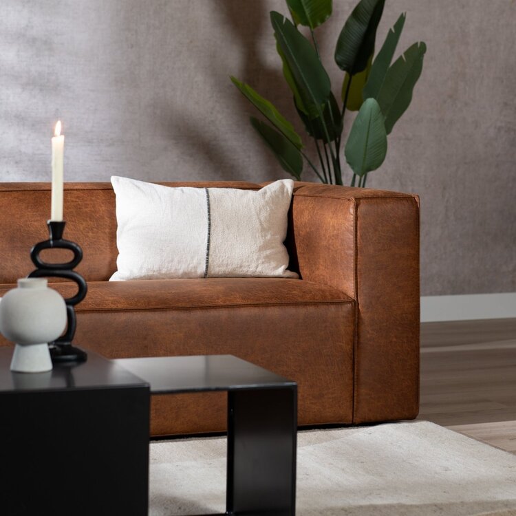 Ledersofa Memphis 3-Sitzer cognac