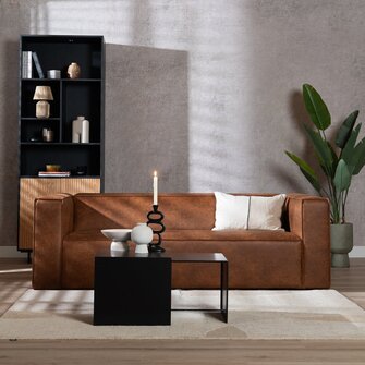 Ledersofa Memphis 3-Sitzer cognac