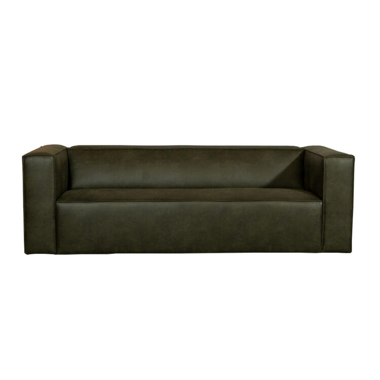 Ledersofa Memphis 3-Sitzer olivgrün