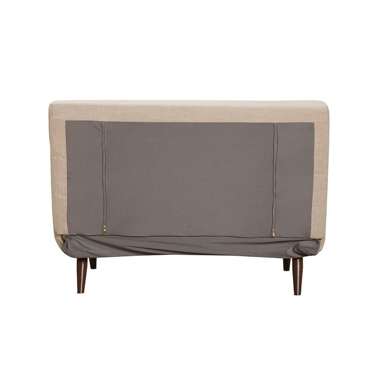 Schlafsofa 1,5-Sitzer Kristian recycelter Stoff beige