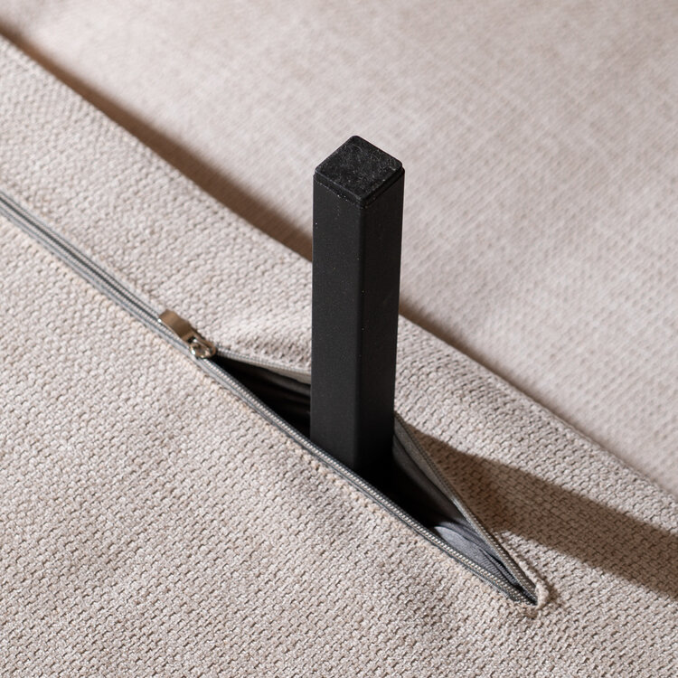 Schlafsofa 1,5-Sitzer Kristian recycelter Stoff beige