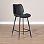 Barhocker Leder Barrel schwarz/anthrazit 69 cm