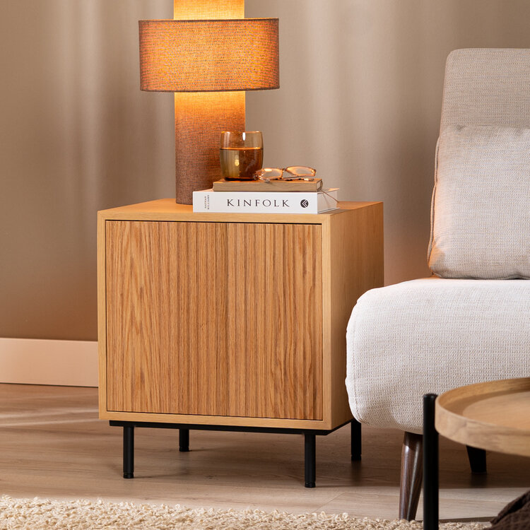 Nachttisch Shelly Eiche hell 50x40x55 cm