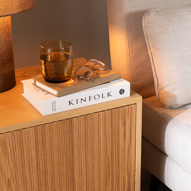 Nachttisch Shelly Eiche hell 50x40x55 cm