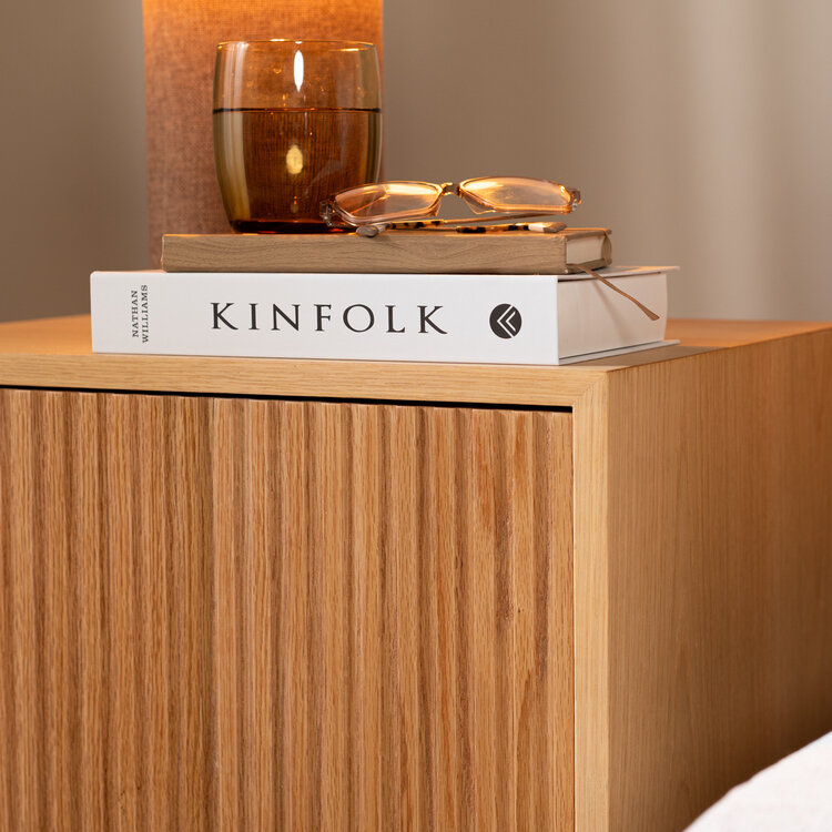 Nachttisch Shelly Eiche hell 50x40x55 cm