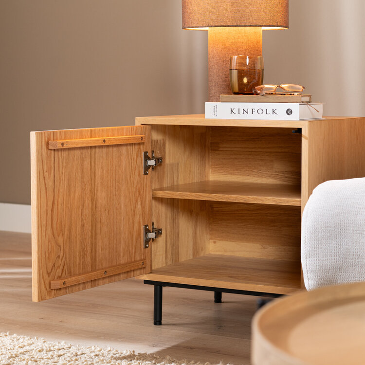 Nachttisch Shelly Eiche hell 50x40x55 cm