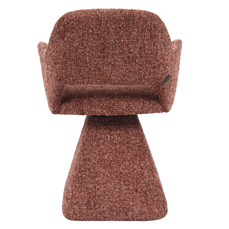 Esszimmerstuhl Josh drehbar Chenille kupfer